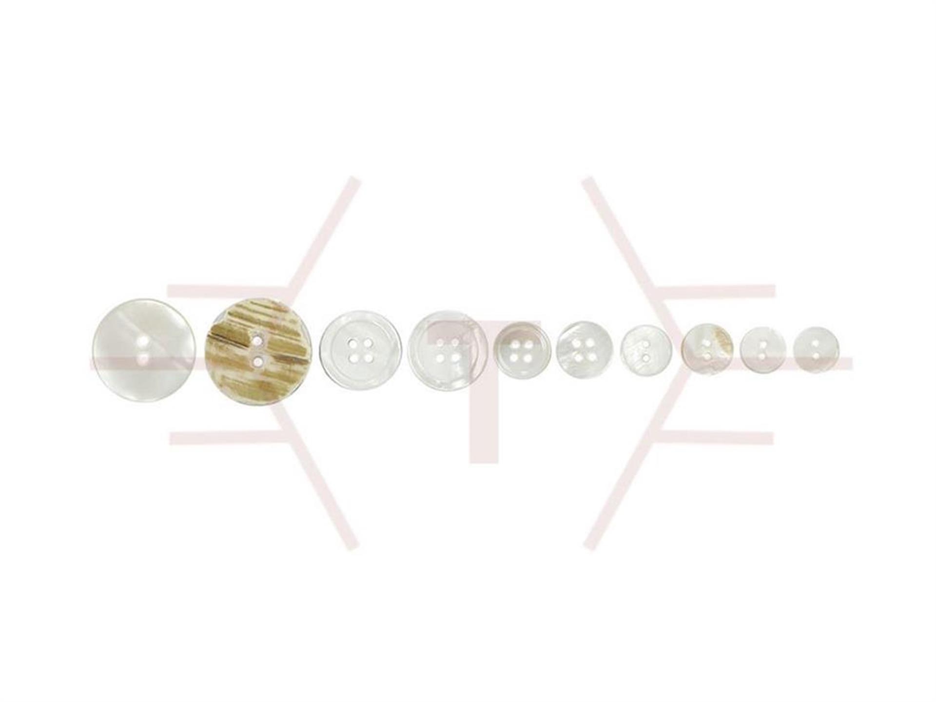 14 L 16 L 18 L Mother of Pearl Button