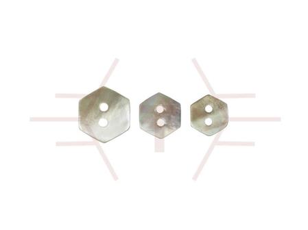 14 L Mother of Pearl Button Hexagon