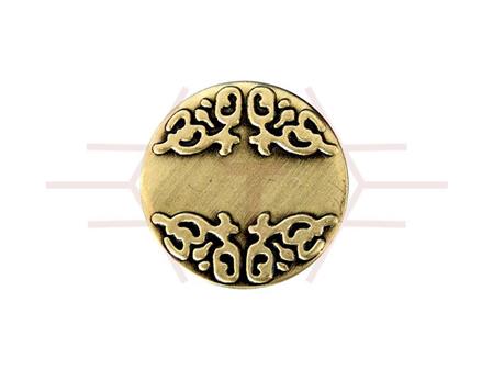 Antique Yellow Brushed Button